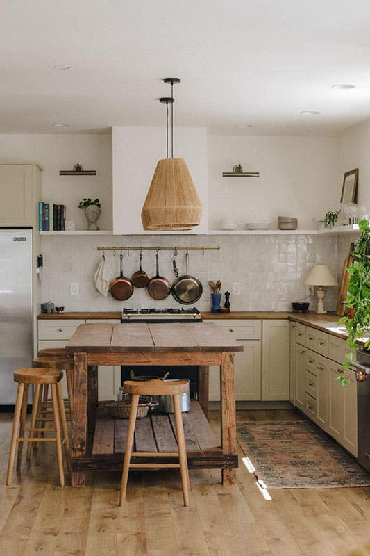 Farmhouse kitchen with natural materials