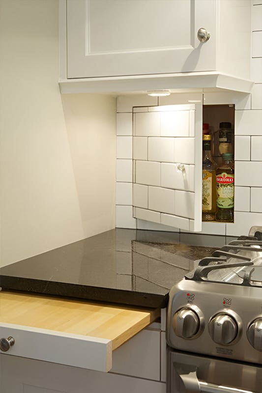 Covert Cutting Board that slides out from underneath countertop
