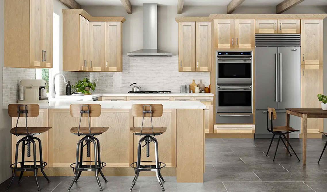 Natural Wood Kitchen Cabinets