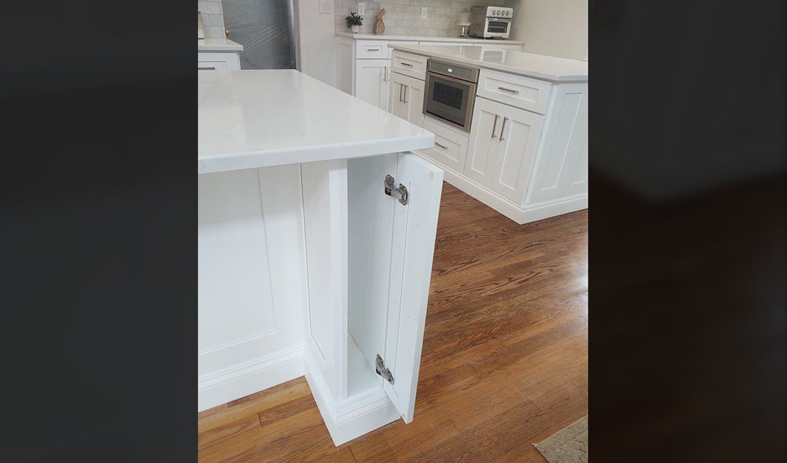 Customize base white cabinets 