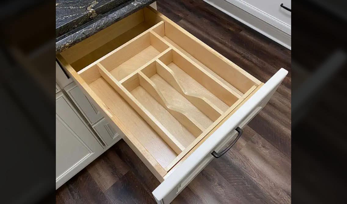 Cutlery Drawer Insert in white cabinets