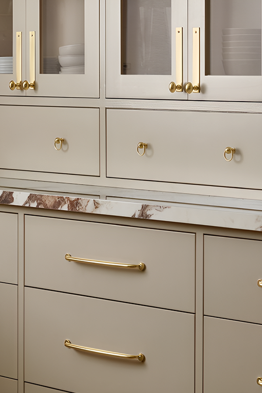 Flat panel kitchen cabinets
