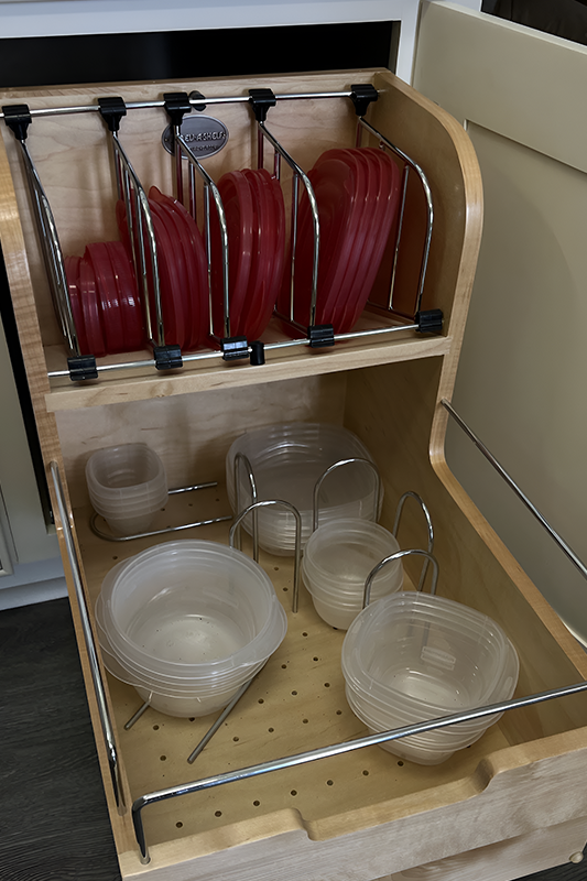  Food Storage Container Organizer w/ Soft-Close