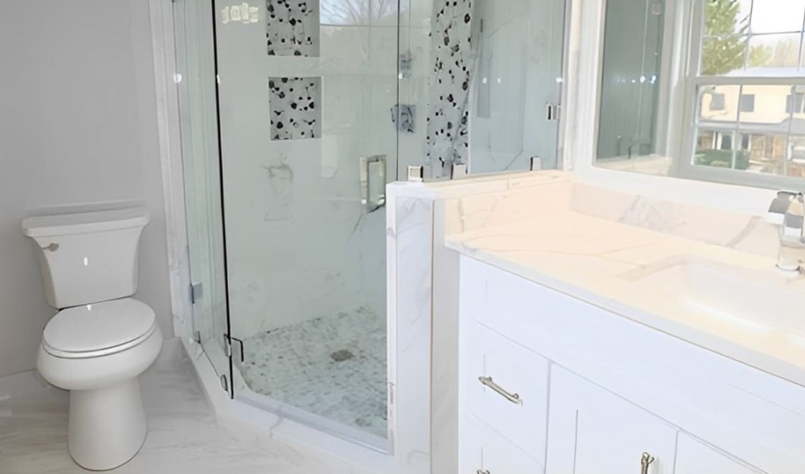 bathroom design with Frameless glass showers