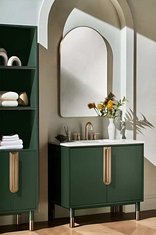 Freestanding Green Vanity