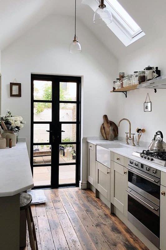 Galley kitchen with Maximize Natural Light