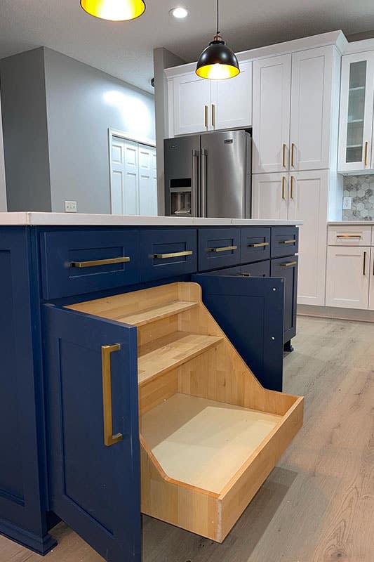 Navy Blue Kitchen organizer cabinet