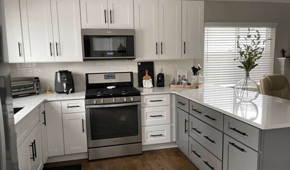 White and Gray Shaker Cabinets