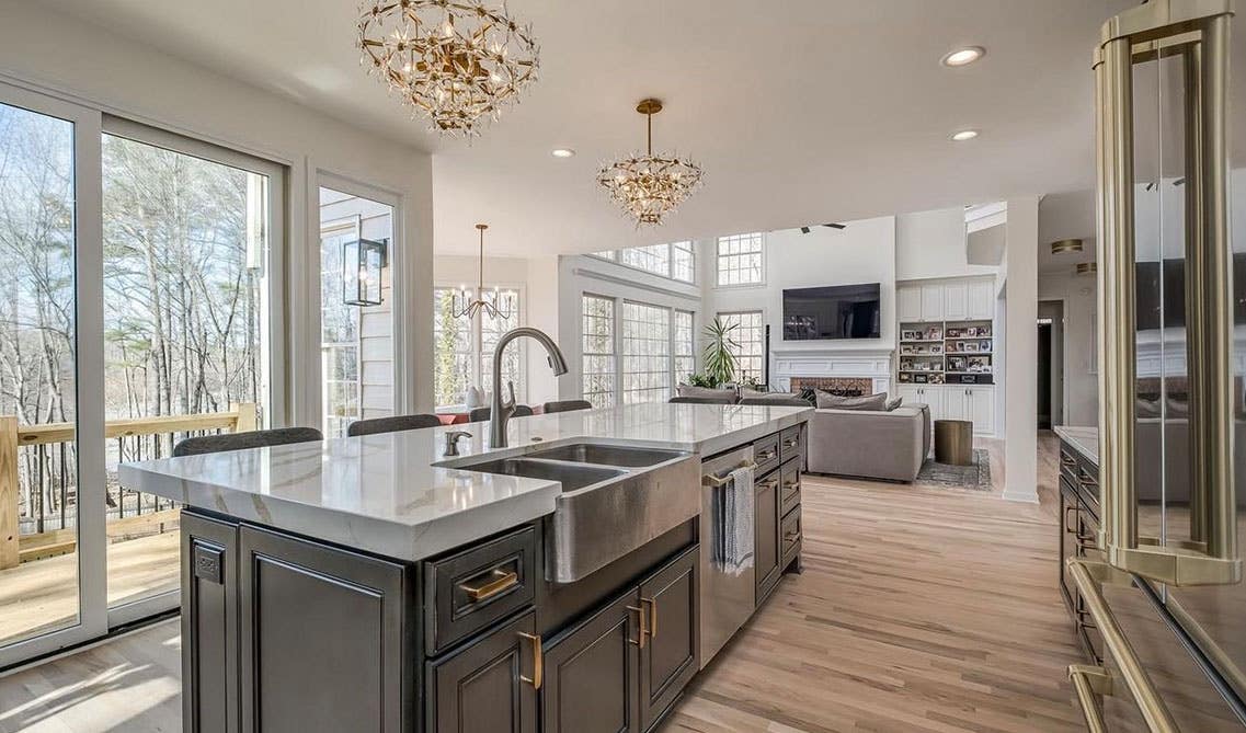 Modern kitchen with natural lights