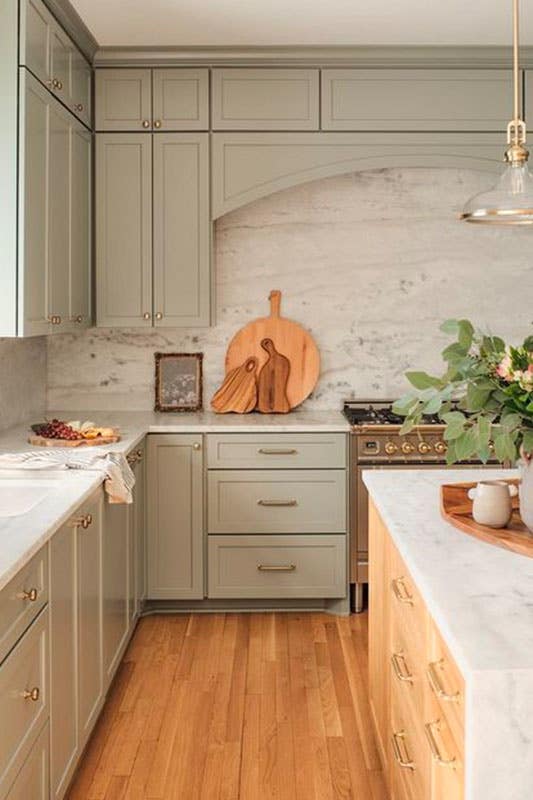 Light green on sale kitchen island