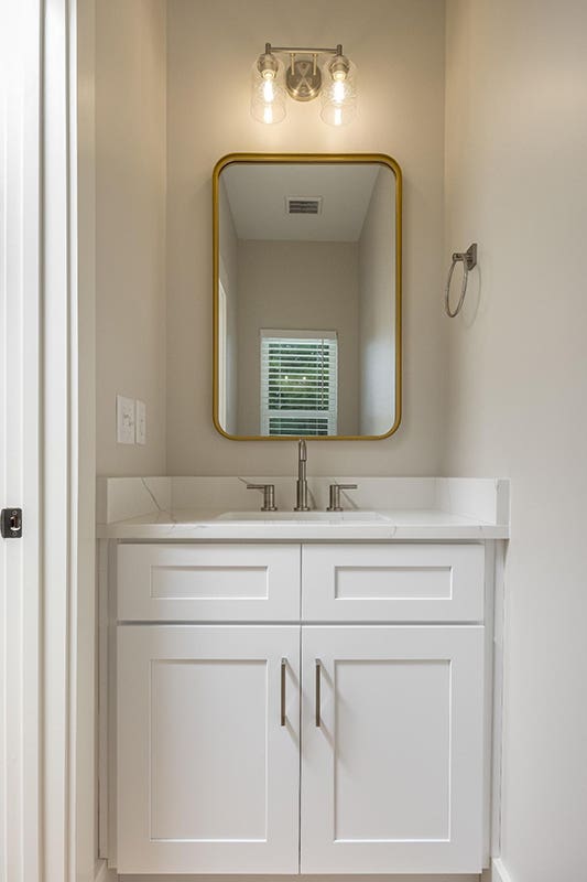 Single sink Narrow depth vanity with Mirror 