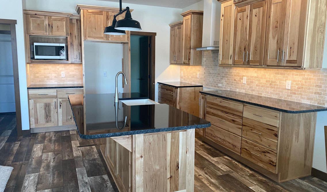 natural wood cabinets kitchen