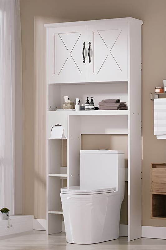 Storage solution over the toilet 