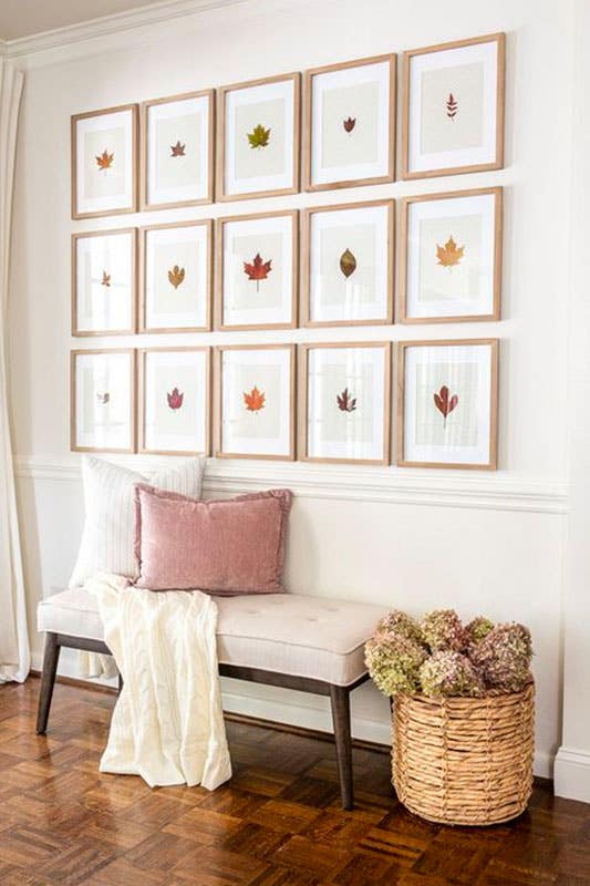 Entryway a fall-inspired makeover with Gallery wall