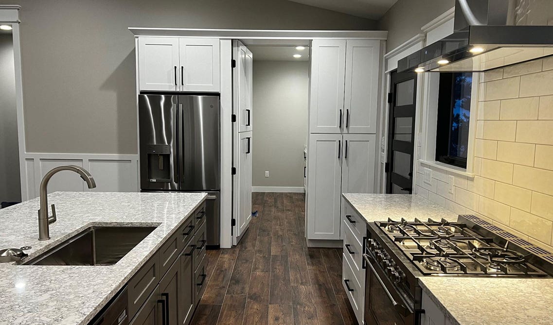 Hidden room in kitchen behind a sliding wall