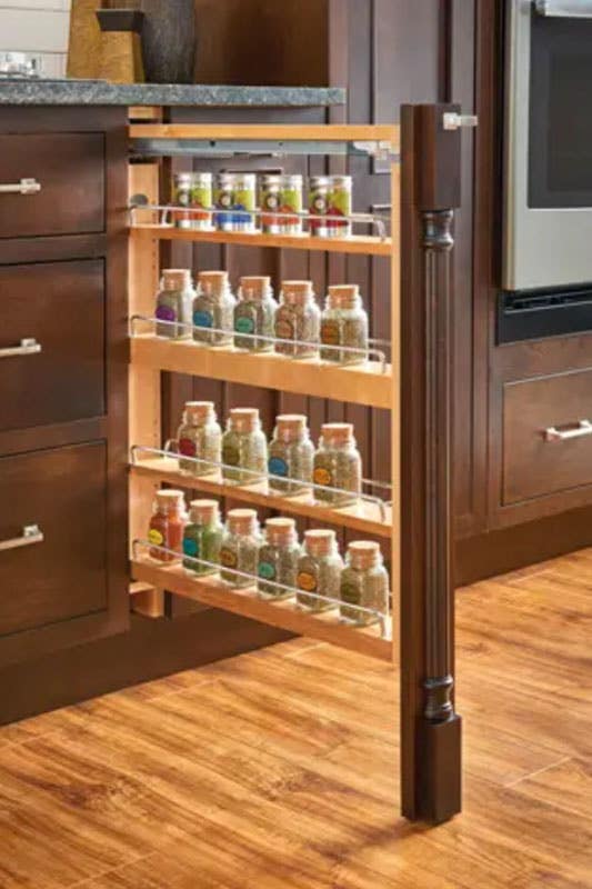 Spice rack sliding cabinets