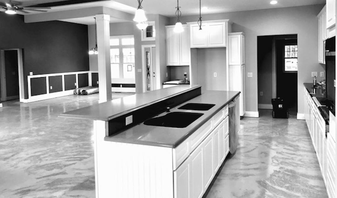 Stylish Kitchen with Black granite countertop
