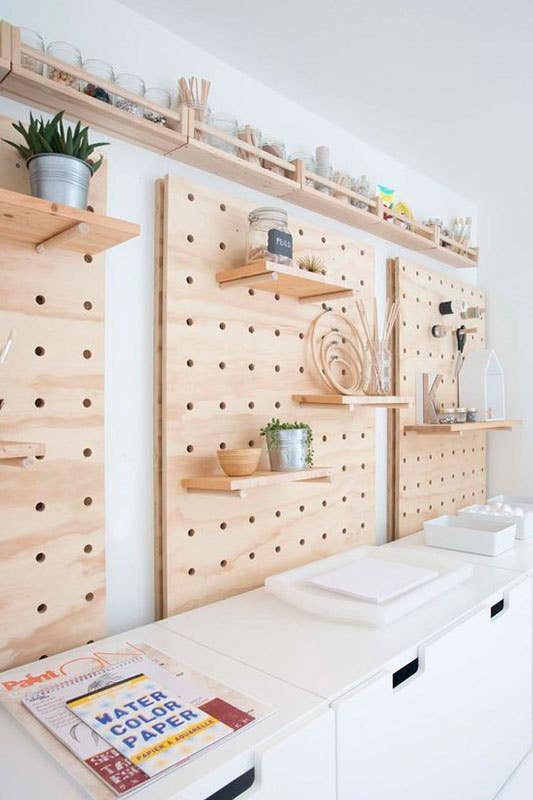 Wall-Mounted Pegboards