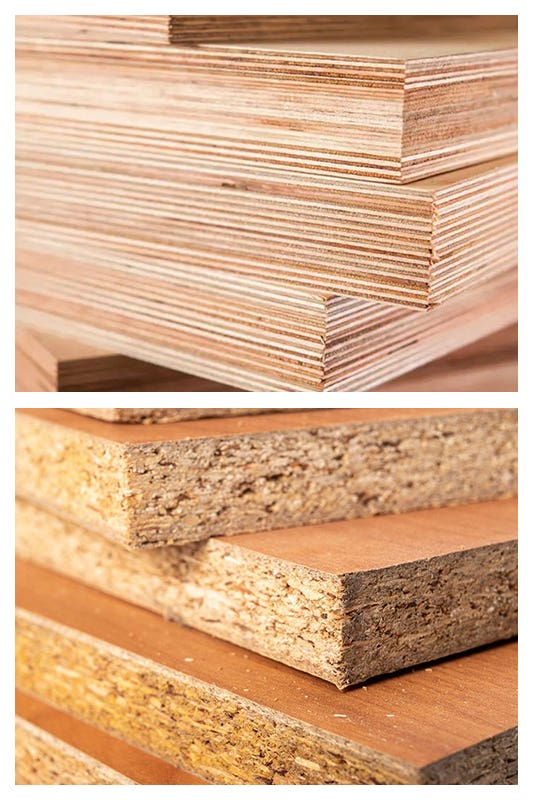 Wood vs particle board 