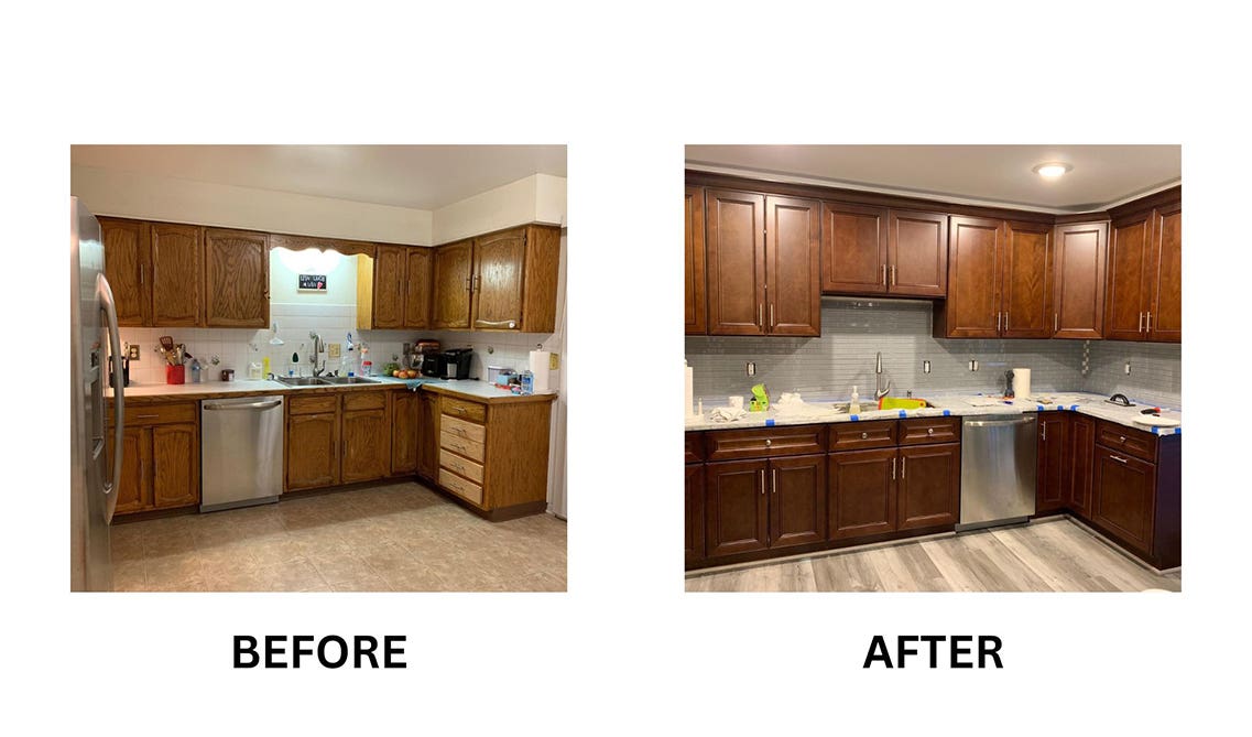 8 Kitchen Cabinet Refacing Before and After Projects