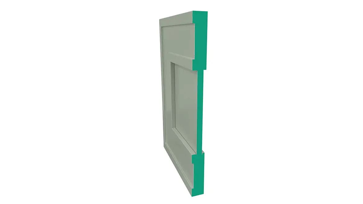 Lily Green shaker cabinet door