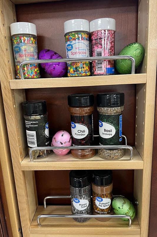 hide easter egg inside the spice cabinet