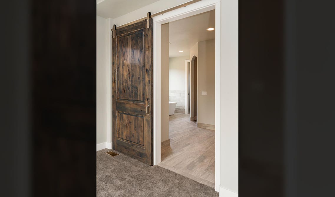 barn doors are great ways to save on space