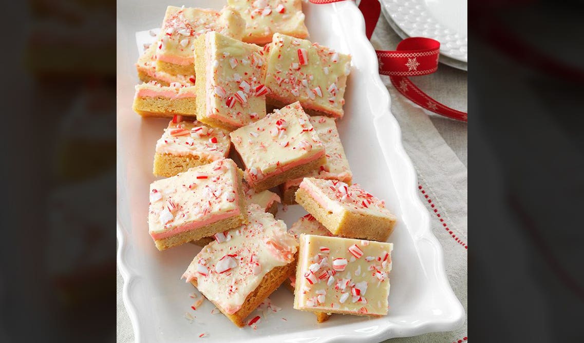 Candy Cane Shortbread Bars