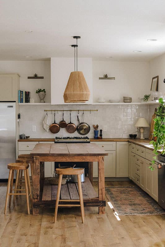 Farmhouse kitchen with natural materials