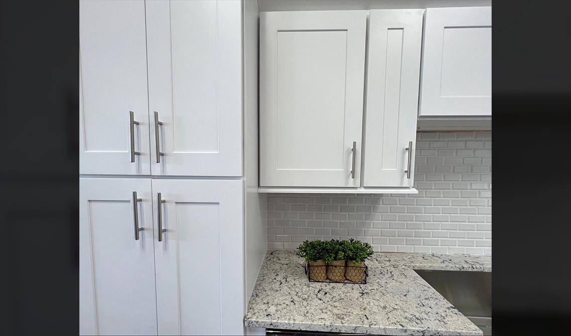 Stainless steel knobs and pulls for kitchen cabinets