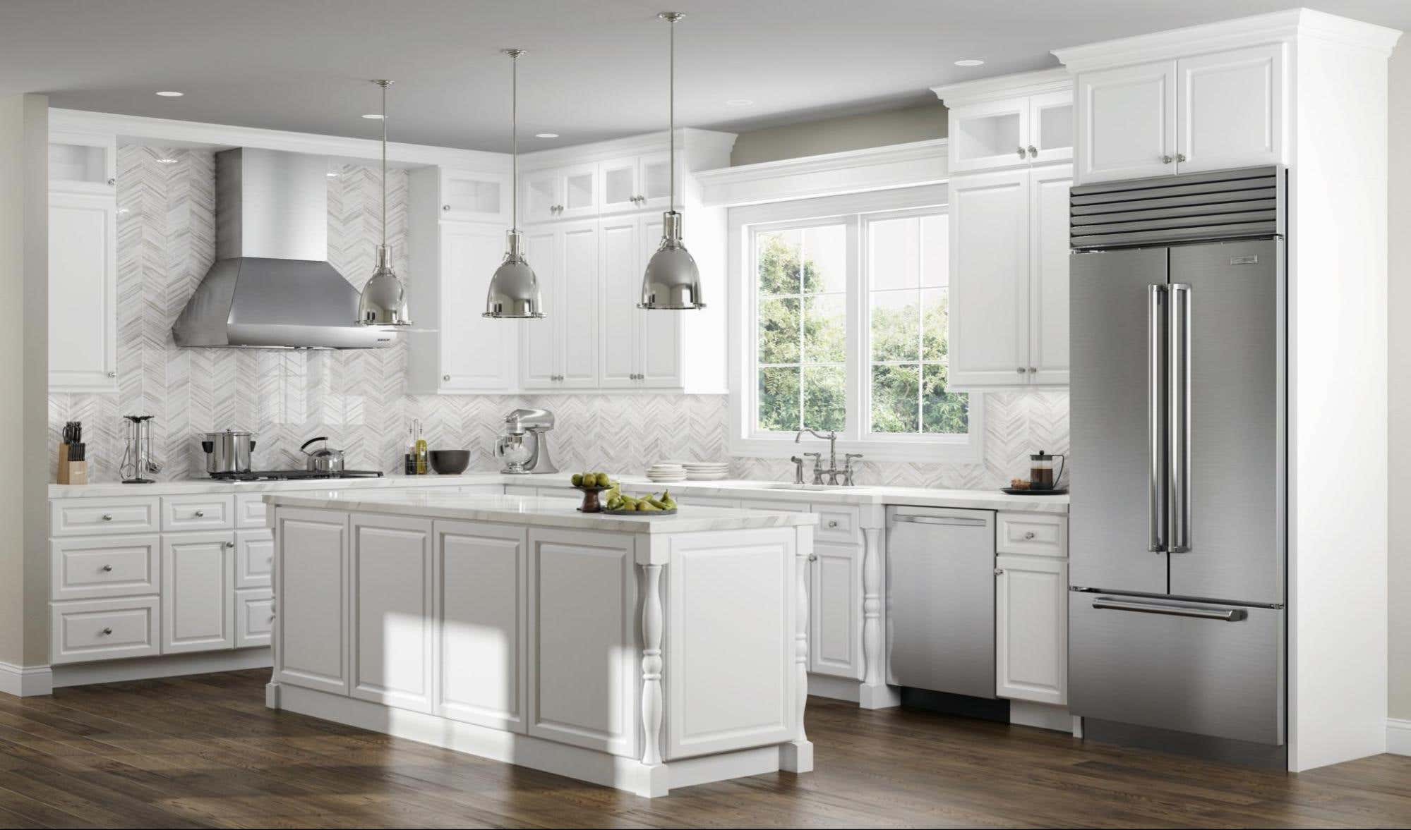 Lily Ann Cabinets - Key Largo White Kitchen Cabinets