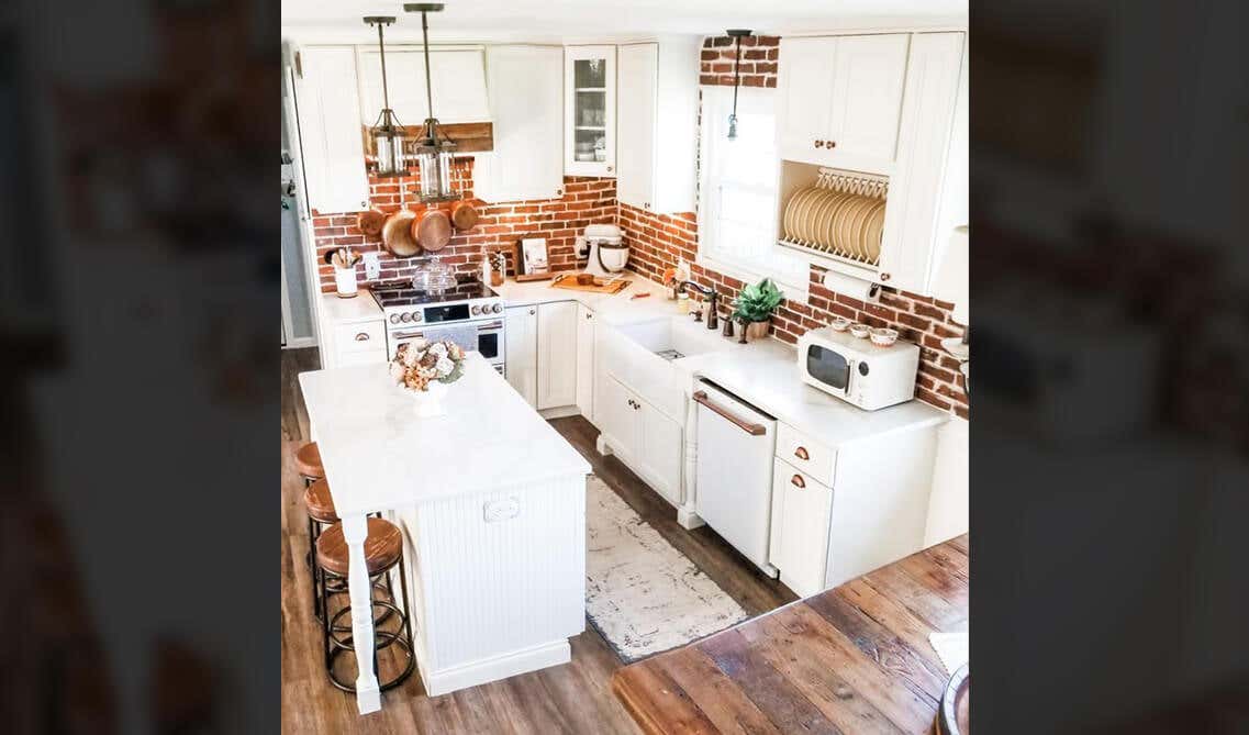 Galley Kitchen With Island