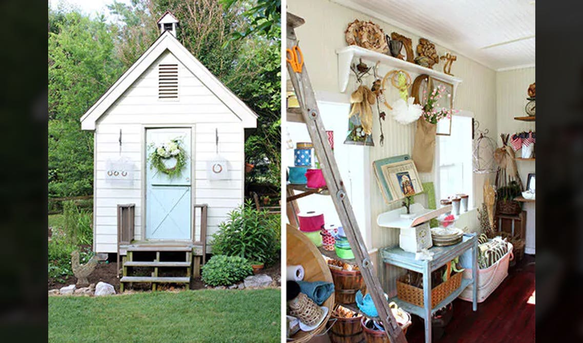 Crafting Space- She Shed Renovation 