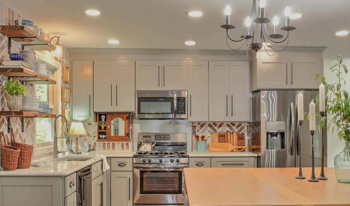 Light grey style cabinets