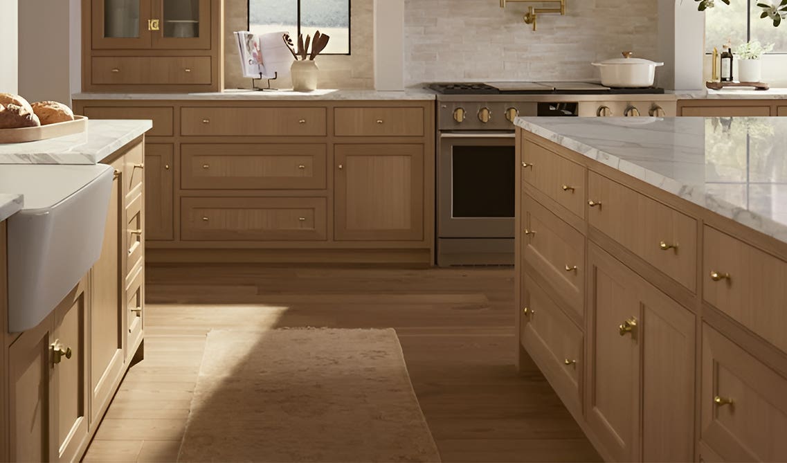 Birch kitchen cabinets