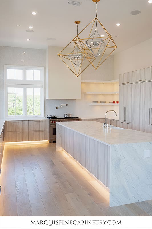 Cohesive Look with Floating Cabinets