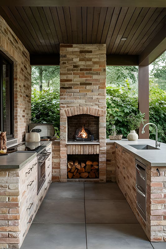 Common outdoor kitchen configurations