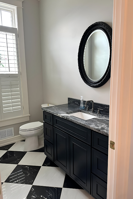 Craftsman Black Shaker Bathroom Cabinets