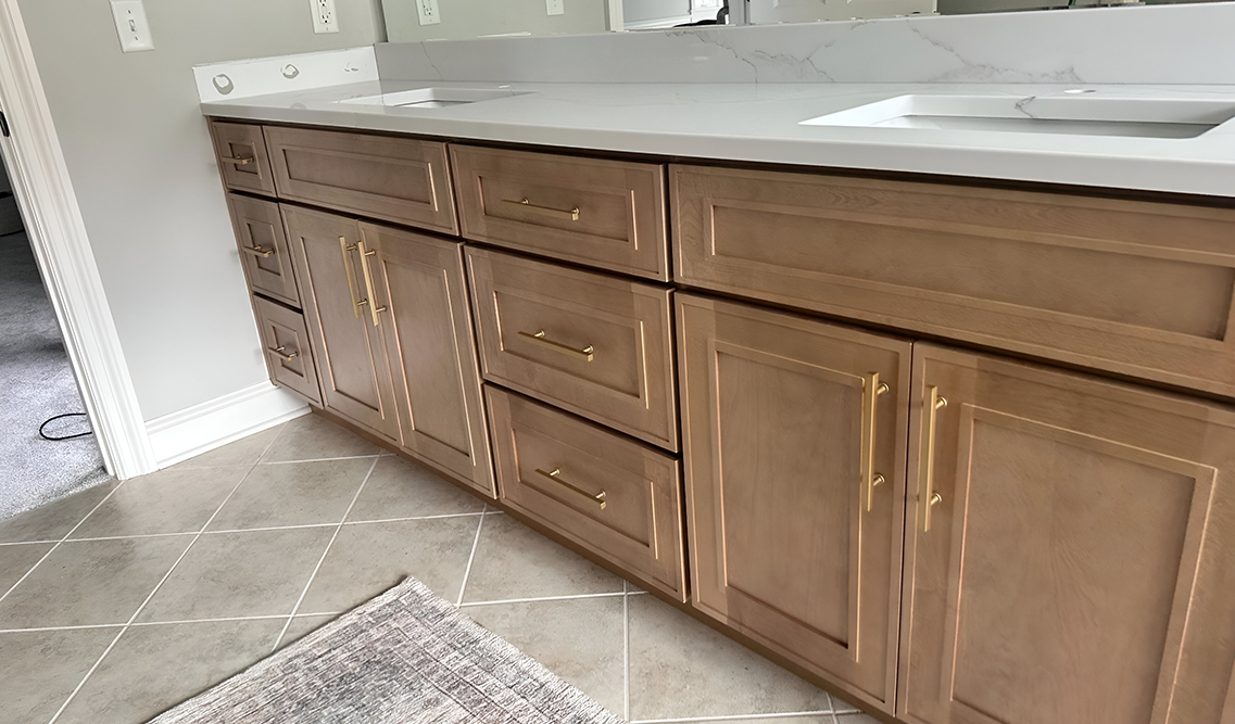 Craftsman Natural Shaker Bathroom Cabinets