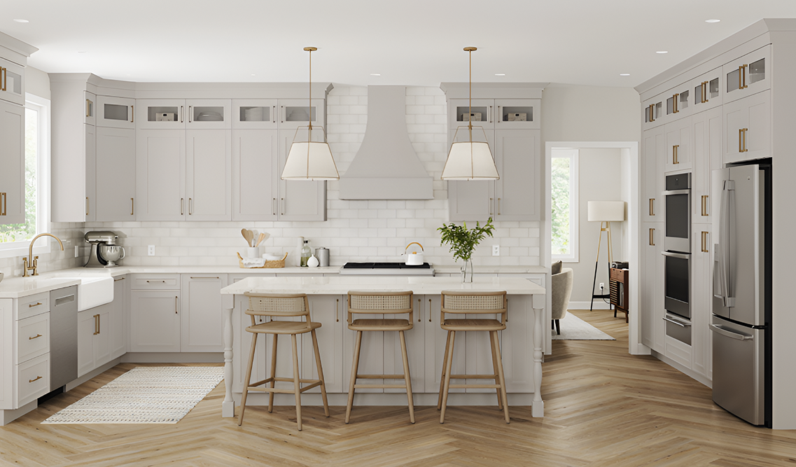 Craftsman Off-White Shaker Kitchen Cabinets
