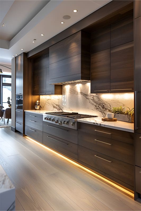 Floating Cabinets with Traditional Elements