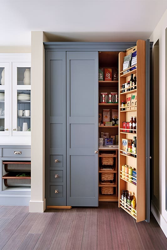 Floor-to-Ceiling Pantry Cabinets