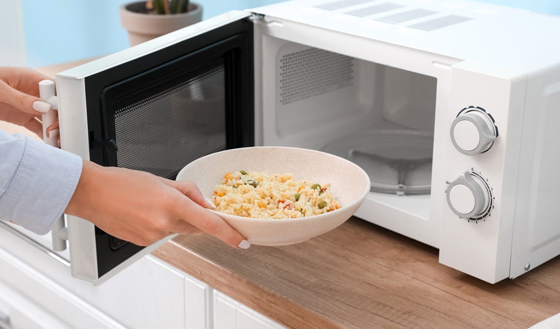 Freestanding microwave cabinets