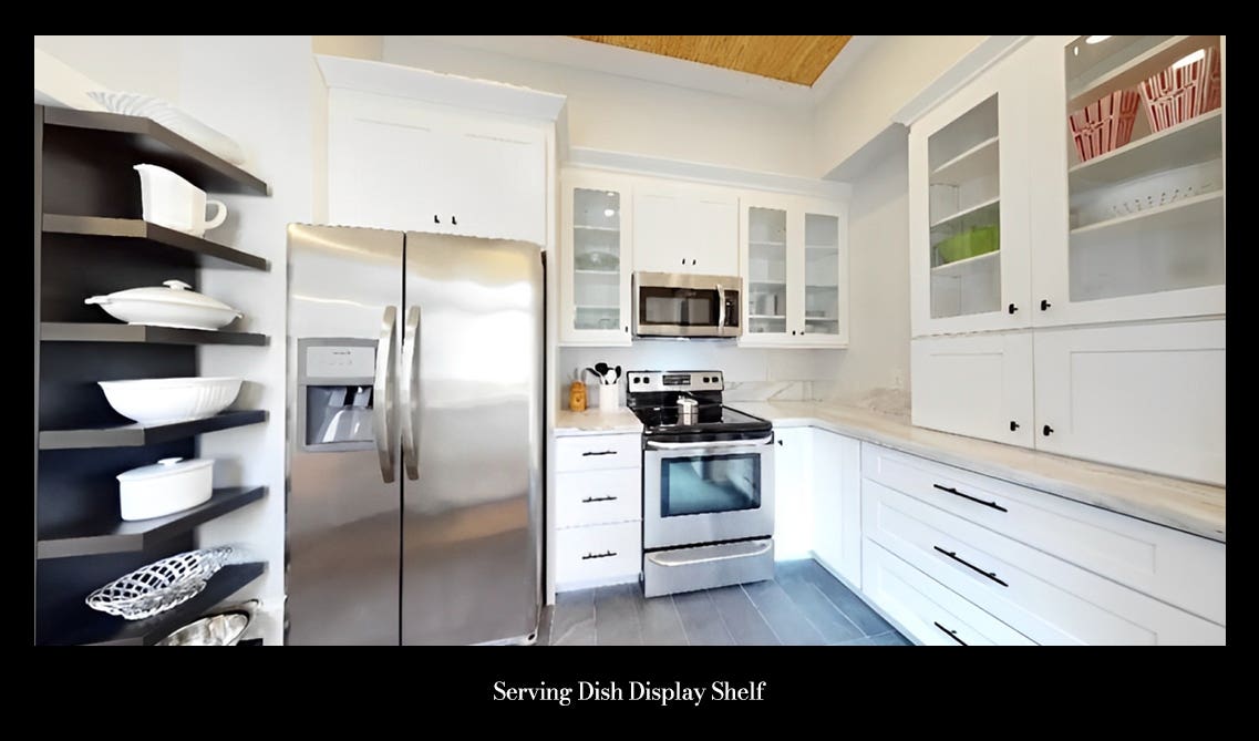 Glass-Front Cabinets for an Airy Feel