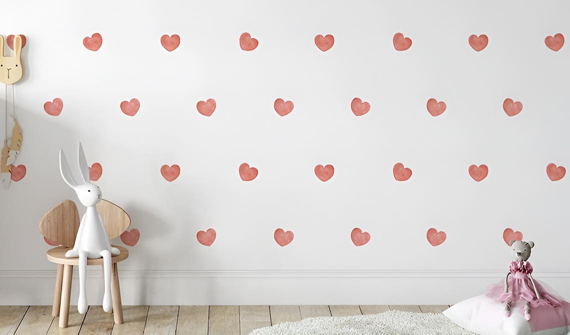 Heart-Themed Wall Decals