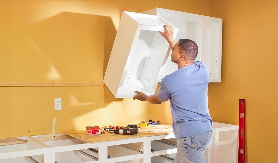 Install the Upper Cabinets First