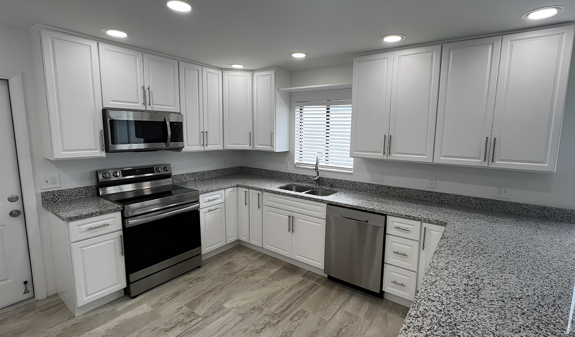 Key Largo White cabinets