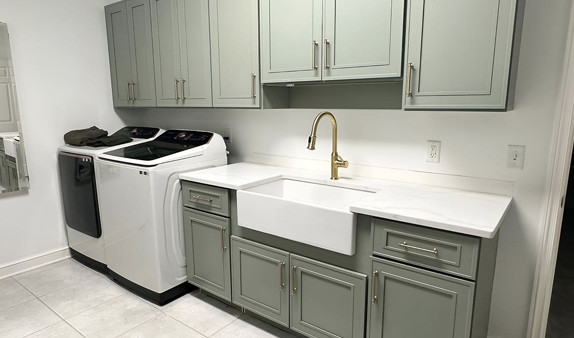 Modern laundry room cabinets