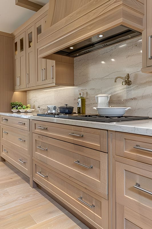 Oak Wood Kitchen Cabinets