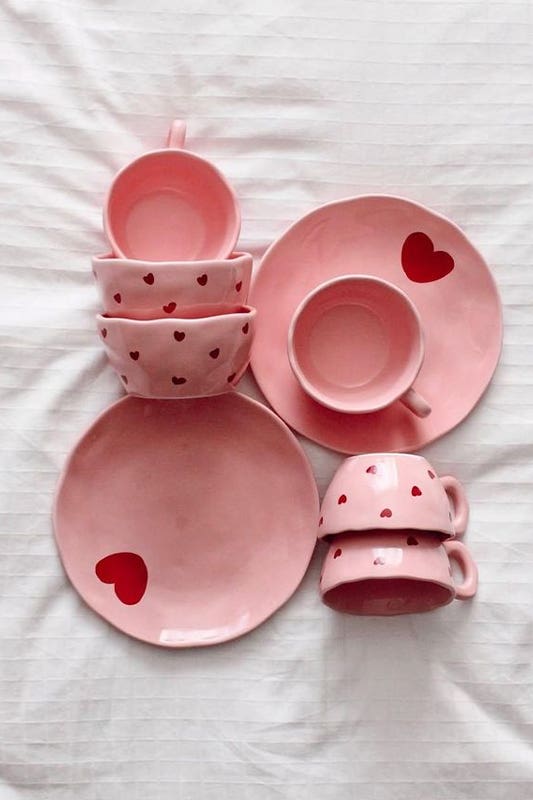 Red and Pink Dishware
